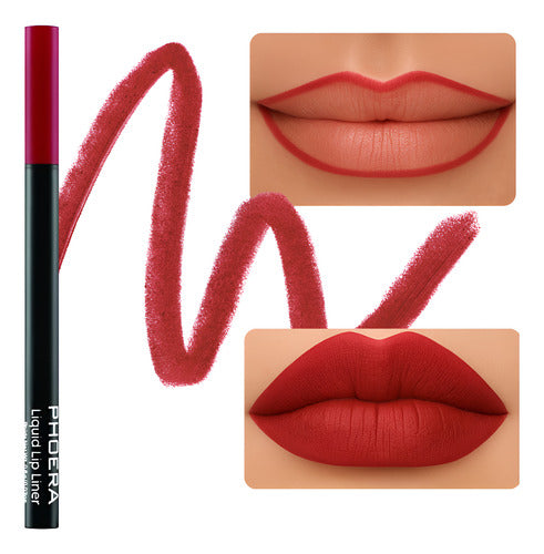 Delineador Labial Matte Contorno De Longa Duração Phoera