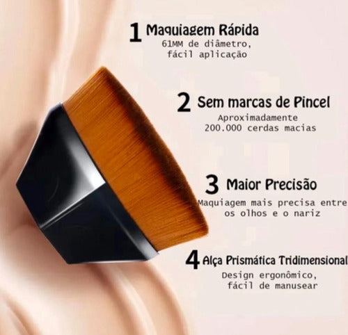 Pincel Mágico Hexagonal Base Maquiagem
