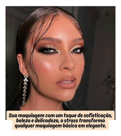 Caixa 12und Pedraria Strass Para Maquiagem Make Unhas Looks