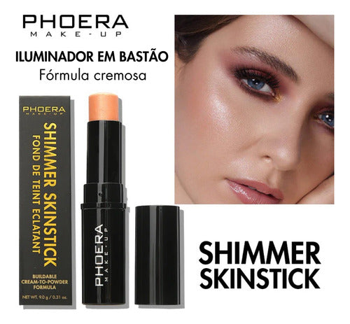 Iluminador em Bastão Cremoso Shimmer Skinstick Phoera