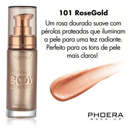 Iluminador Líquido Facial e Corporal Body Luminizer Phoera