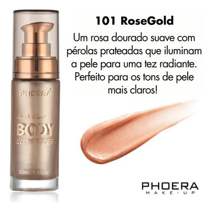 Iluminador Líquido Facial e Corporal Body Luminizer Phoera