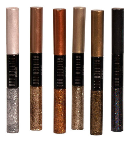 Kit Com 6 Delineador Duo Metálico Com Glitter Shine Pink 21