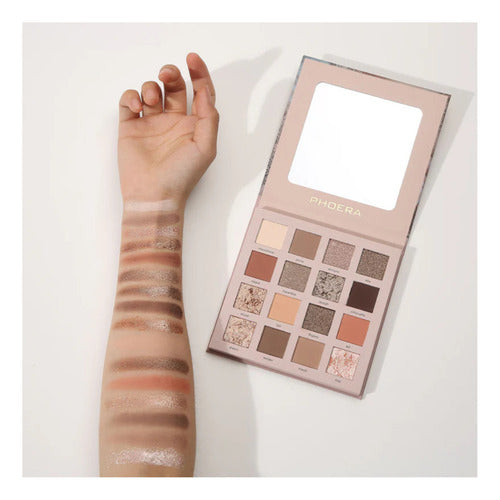 Paleta de Sombras 16 Cores Altamente Pigmentados Phoera