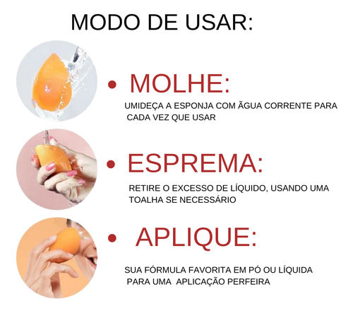 Kit 3un Base Soft Matte 24h +pó Prova D'agua +esponja Phoera