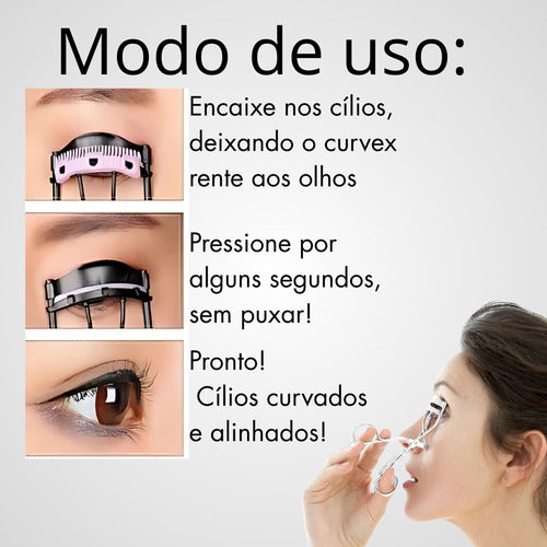 Curvador Modelador Alongador Cílios Curvex Maquiagem Love