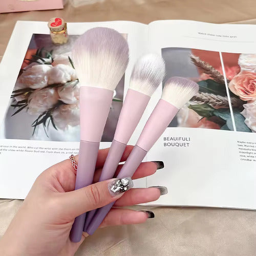 Kit 10 Pincéis Maquiagem Profissional Cerdas Macias