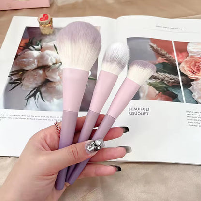 Kit 10 Pincéis Maquiagem Profissional Cerdas Macias