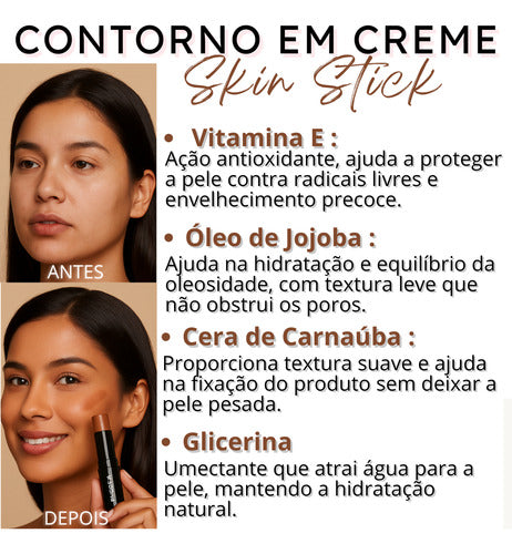Contorno e Corretivo em Bastão Cremoso Phoera