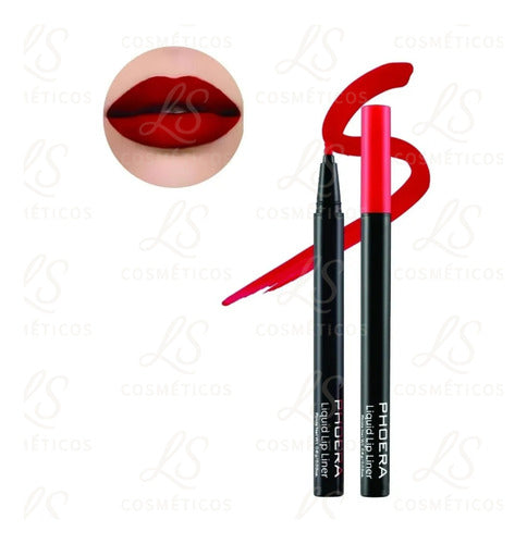 Delineador Labial Matte Contorno De Longa Duração Phoera