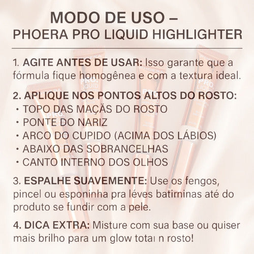 Iluminador Líquido Glow Shine Phoera