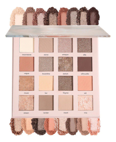 Paleta de Sombras 16 Cores Altamente Pigmentados Phoera