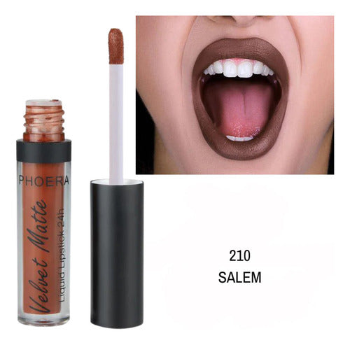 Batom Velvet Matte 24h A Prova De Água Intransferível Phoera