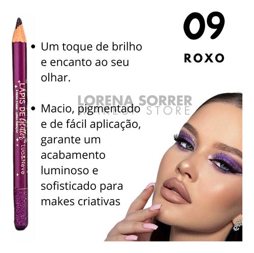 Lápis Glitter Mega Macio- Lua & Neve
