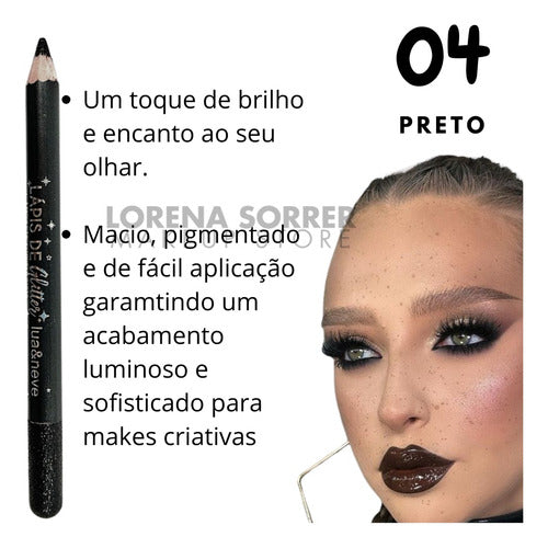 Lápis Glitter Mega Macio- Lua & Neve