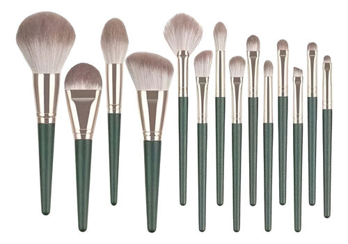 Kit 14 Pincéis Luxo Profissional Maquiagem