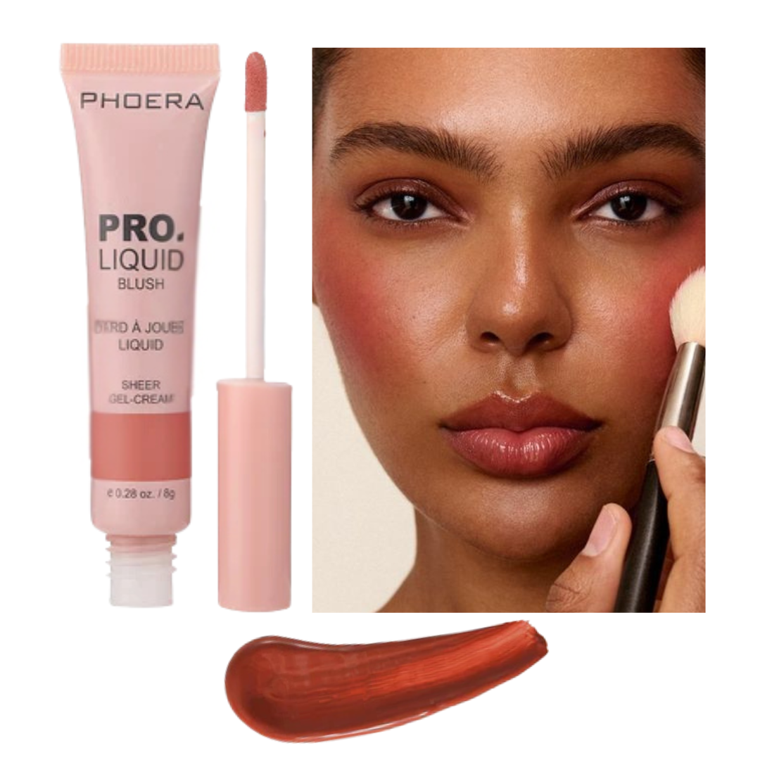 Blush Líquido Efeito Natural Longa Duração - Phoera