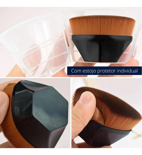 Pincel Mágico Hexagonal Base Maquiagem