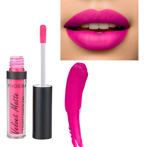 Batom Velvet Matte 24h A Prova De Água Intransferível Phoera