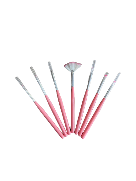 Kit com 7 Pincéis de Unha