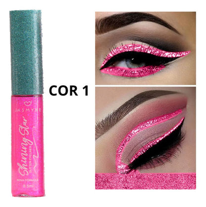 Delineador Líquido Glitter Brilho Shining Star Glow Jasmyne