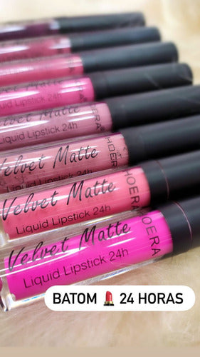 Batom Velvet Matte 24h A Prova De Água Intransferível Phoera