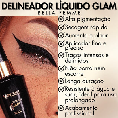 Kit 10und Make Maquiagem Delineador Cola + Clios Postiços