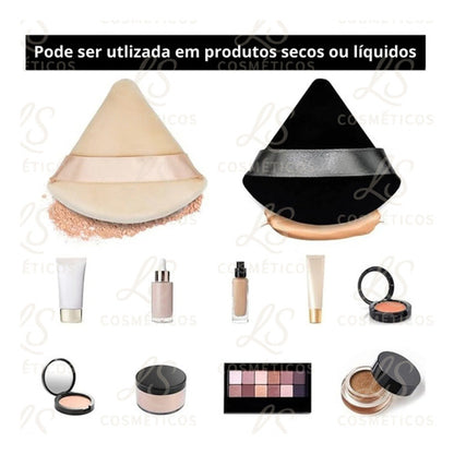 Kit 2 Esponjas Maquiagem - Esponjinhas Para Pó