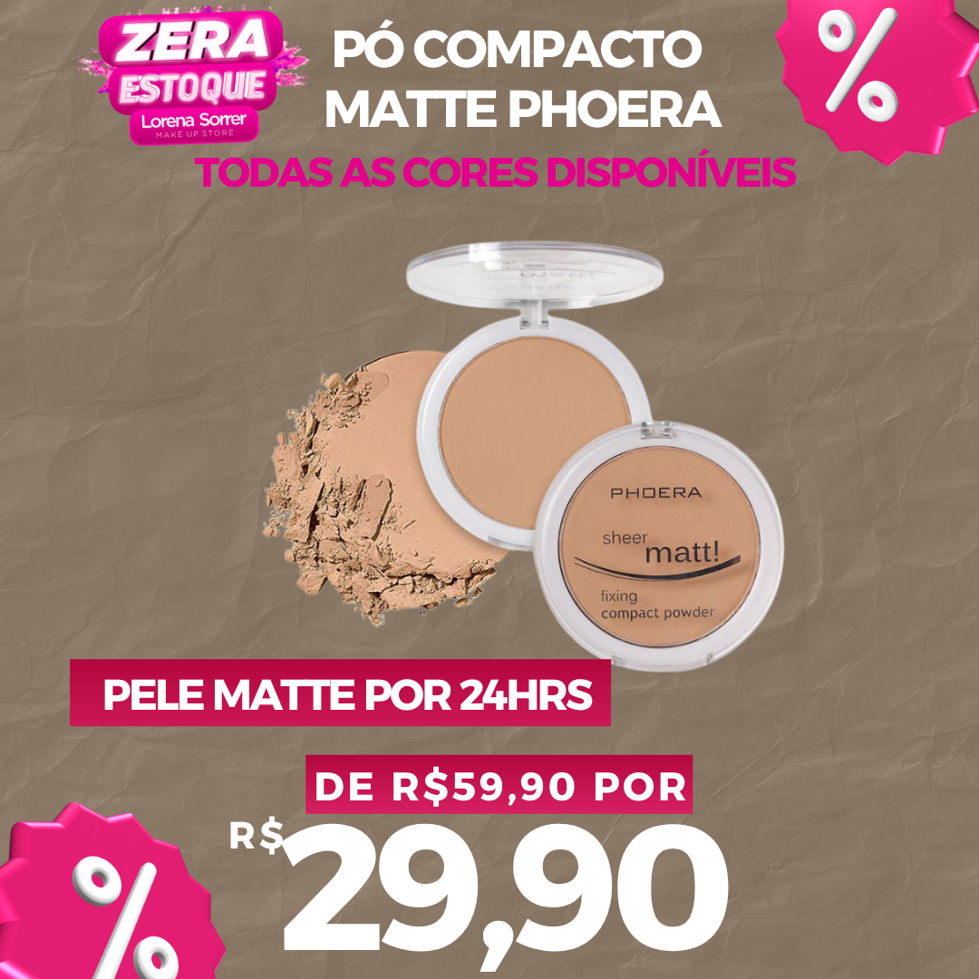 Pó Compacto Sheer Matte 12g Phoera