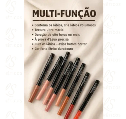 Delineador Labial Matte Contorno De Longa Duração Phoera