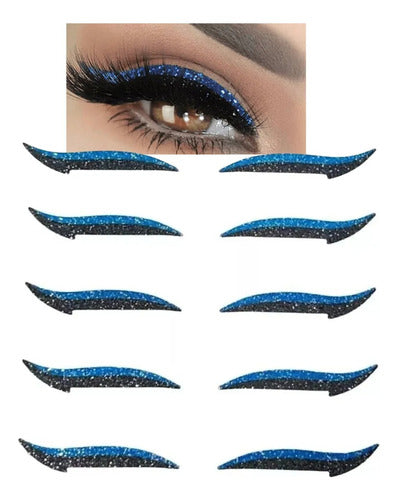 Cartela 5und Delineador Adesivo Autocolante Gatinho Prático