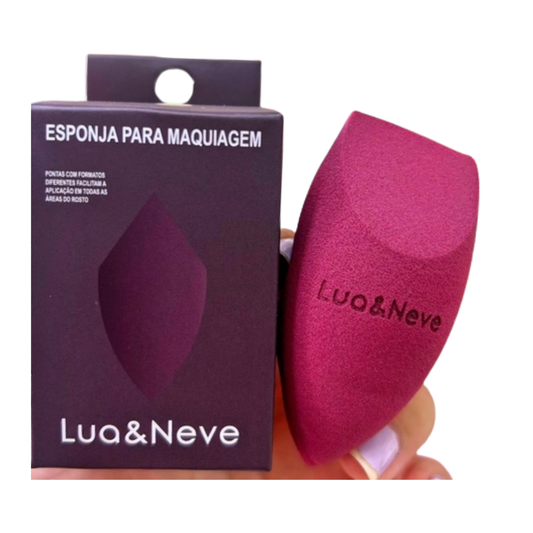 Esponja De Maquiagem Lua & Neve Formato Gota Invertida