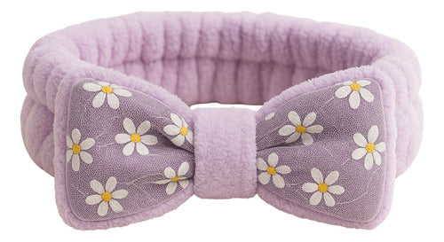 Faixa Tiara Nuvem Atoalhada Para Maquiagem E Skin Care