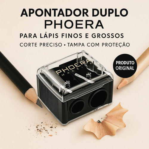 Apontador Lápis De Maquiagem 2tamanhos Aço Inoxidável Phoera