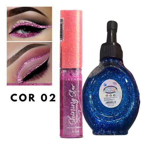 Kit 16un Maquiagem Make Carnaval Glitter Brilho Pedaria Glow