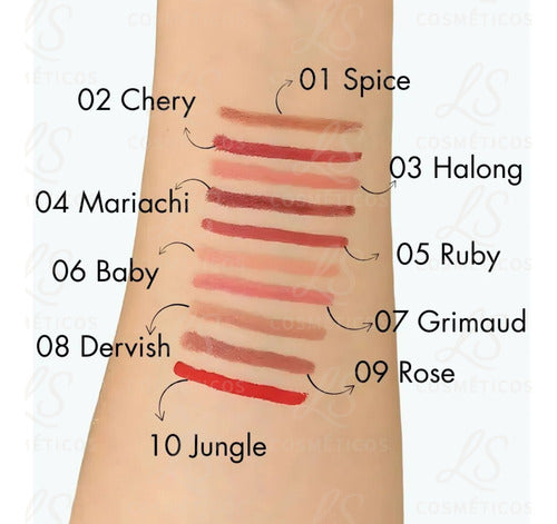 Delineador Labial Matte Contorno De Longa Duração Phoera