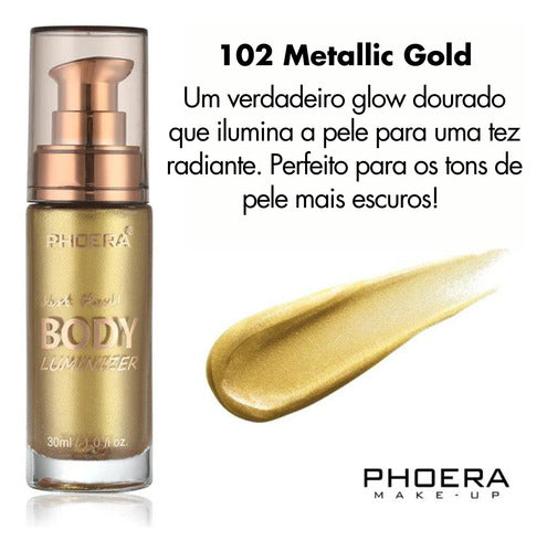 Iluminador Líquido Facial e Corporal Body Luminizer Phoera