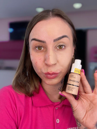Kit 2 Bases Soft Matte Alta Cobertura Prova D'agua Phoera
