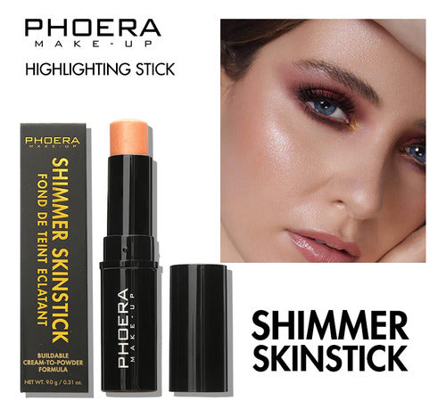 Iluminador em Bastão Cremoso Shimmer Skinstick Phoera