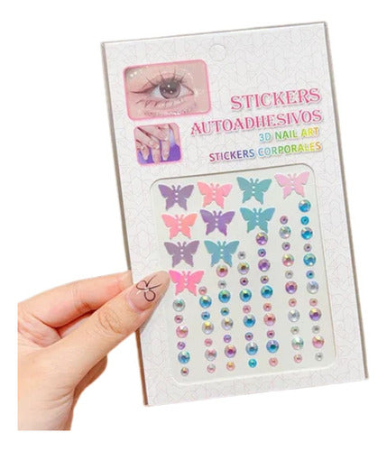 Cartela de Strass Borboletinhas