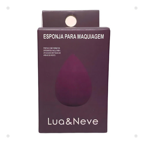 Esponja De Maquiagem Lua & Neve Formato Gota Invertida