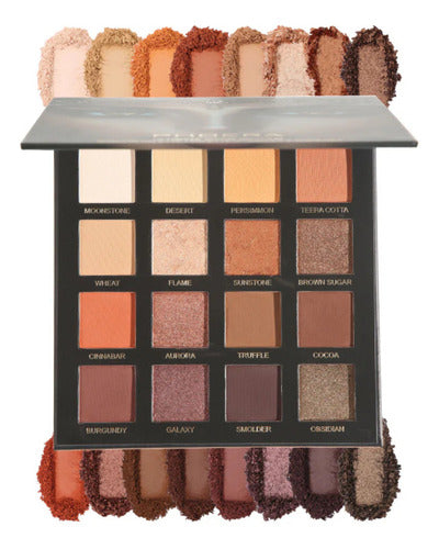Paleta de Sombras 16 Cores Altamente Pigmentados Phoera