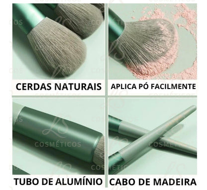 Kit 13 Pincéis Maquiagem Contorno Kabuki Sombra Profissional