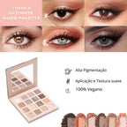 Paleta de Sombras 16 Cores Altamente Pigmentados Phoera