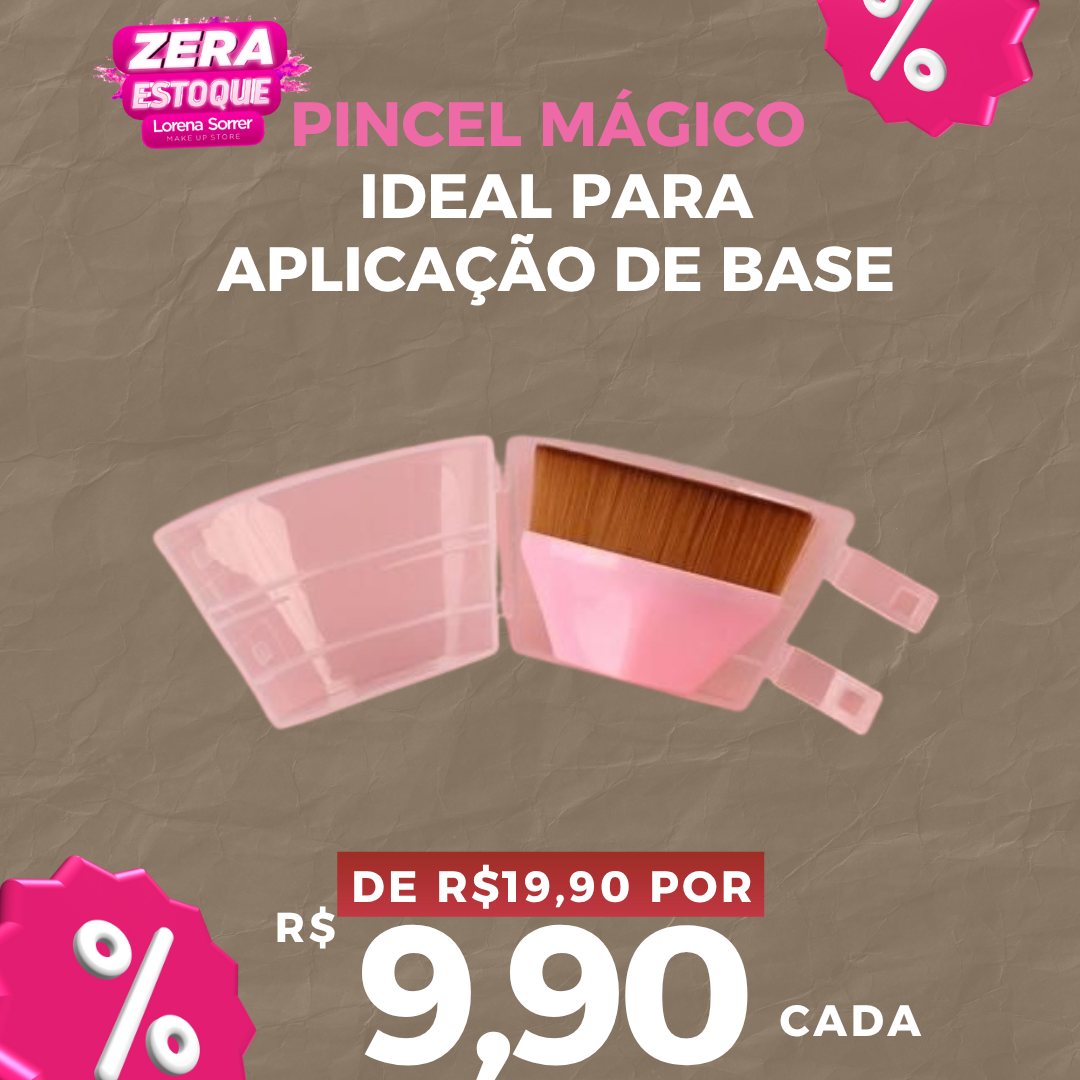 Pincel Mágico Hexagonal Base Maquiagem