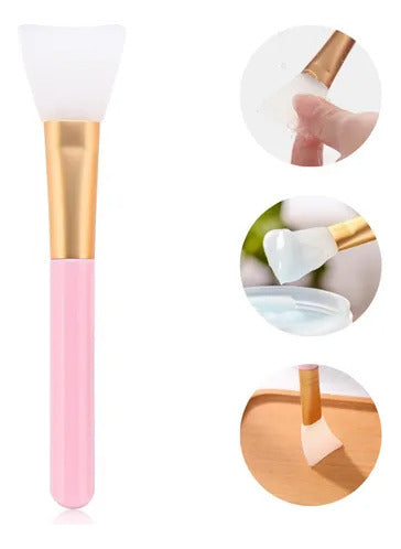 Kit 2 Pincel Silicone Estética Máscaras Argila Skincare