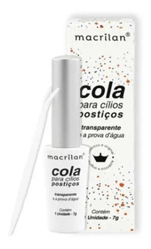 Cola Para Cílios Postiços À Prova D'água Macrilan 7g Cor Transparente
