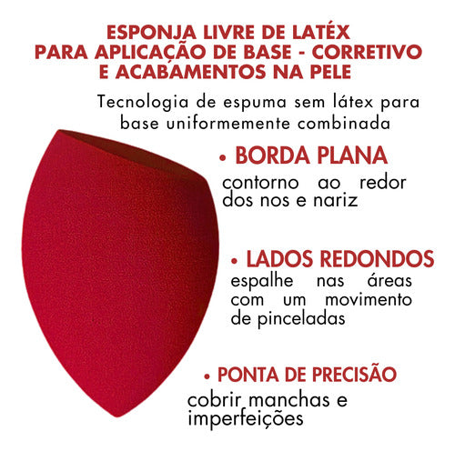 Kit Maquiagem 4un Primer Base Pó Prova Dagua 24hrs + Brinde