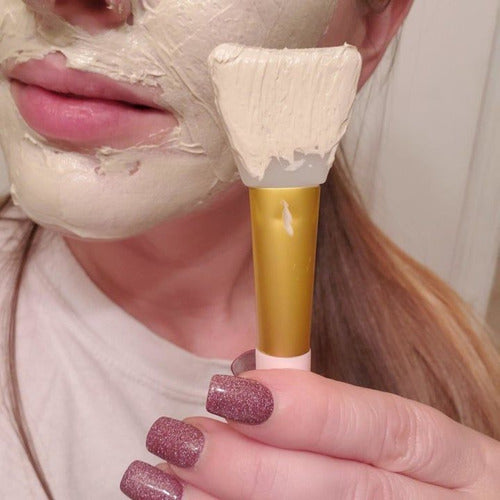 Kit 3 Pincéis Silicone Espatulas Skincare Máscara Creme