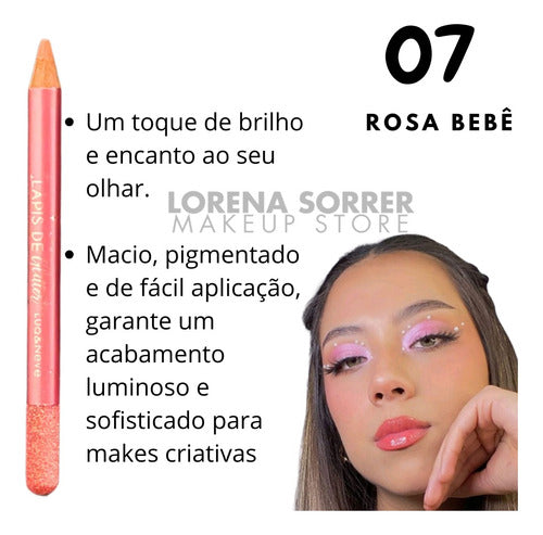Lápis Glitter Mega Macio- Lua & Neve